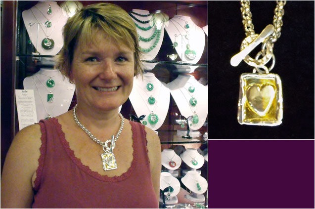 Donna from Australia created this chunky silver & gold plated necklace