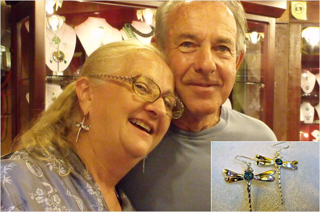 Helen & Dennis from Puerto Rico created these Opal Dragonfly earrings