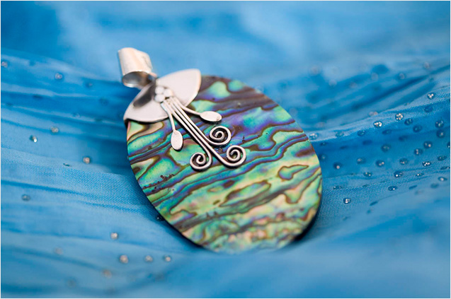 Abalone shell & Sterling Silver Pendant